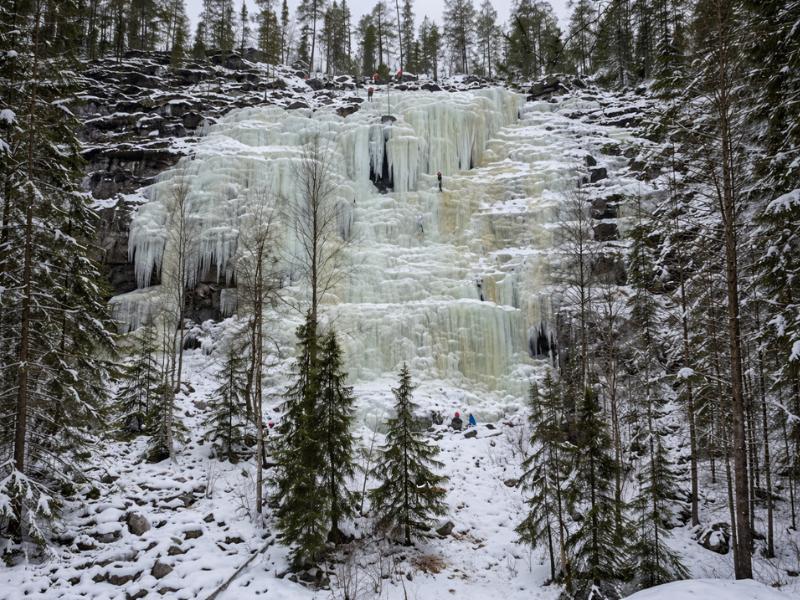 Rovaniemi Korouoma Canyon Frozen Waterfalls Hike with BBQ